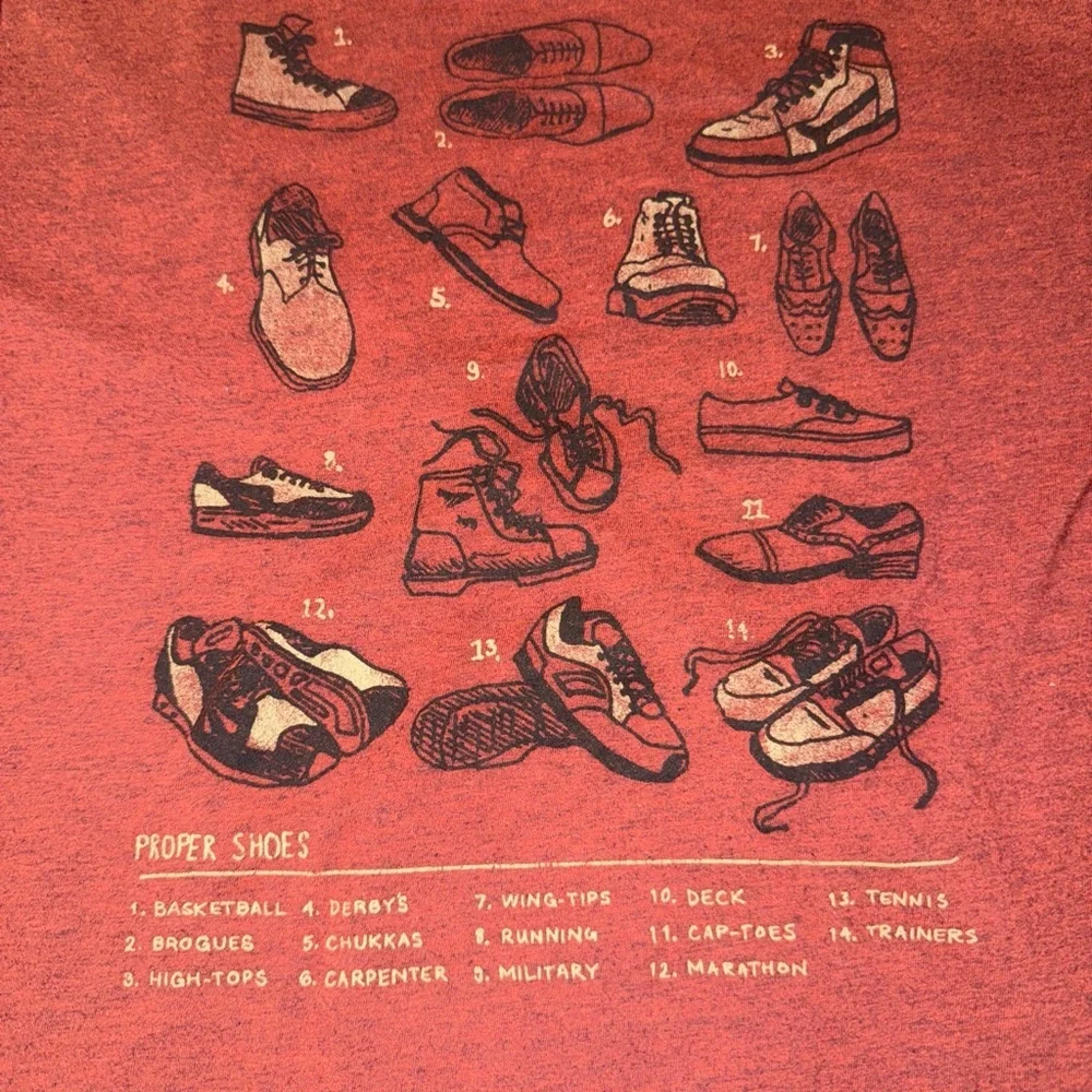 Banana Republic L Eco T-Shirt Rust Color Proper Shoes‎ Basketball Tennis Running